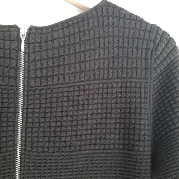 TALBOTS Sweater Textured Fine Knit V-Neck Dress Black Sz M P - Picture 13 of 15